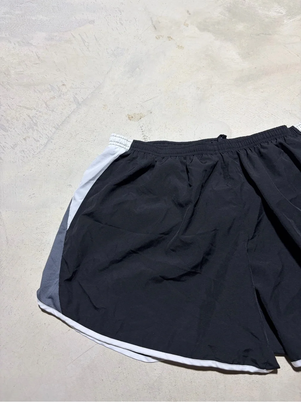 Nike Black Shorts with White and Gray Panels 1X